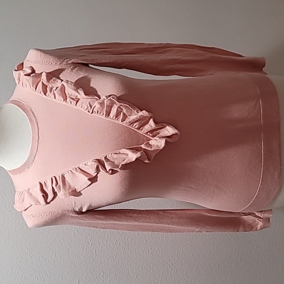Ralph Lauren Sweaters - Ralph Lauren Small Pink Ruffle Sweater Top Casual Comfy Cozy Preppy Pullover